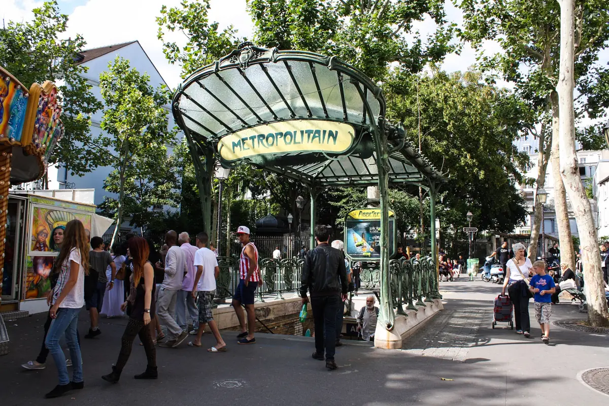 The Art Nouveau entrance of Abbesses metro station