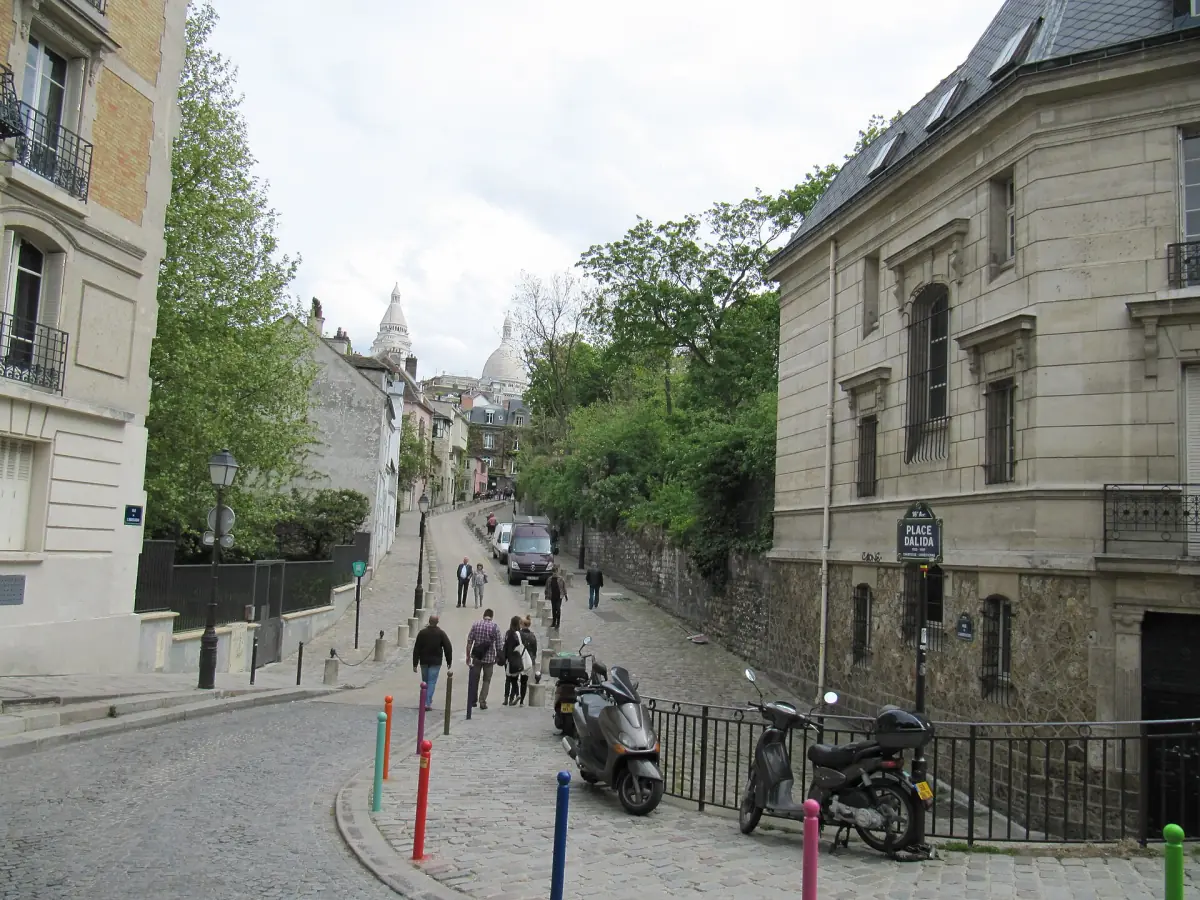 A sloping street in Montmartre