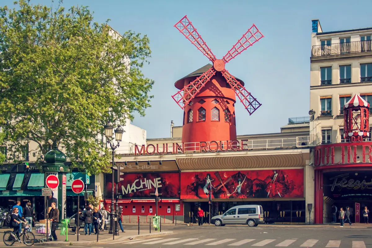 The Moulin Rouge on Boulevard de Clichy