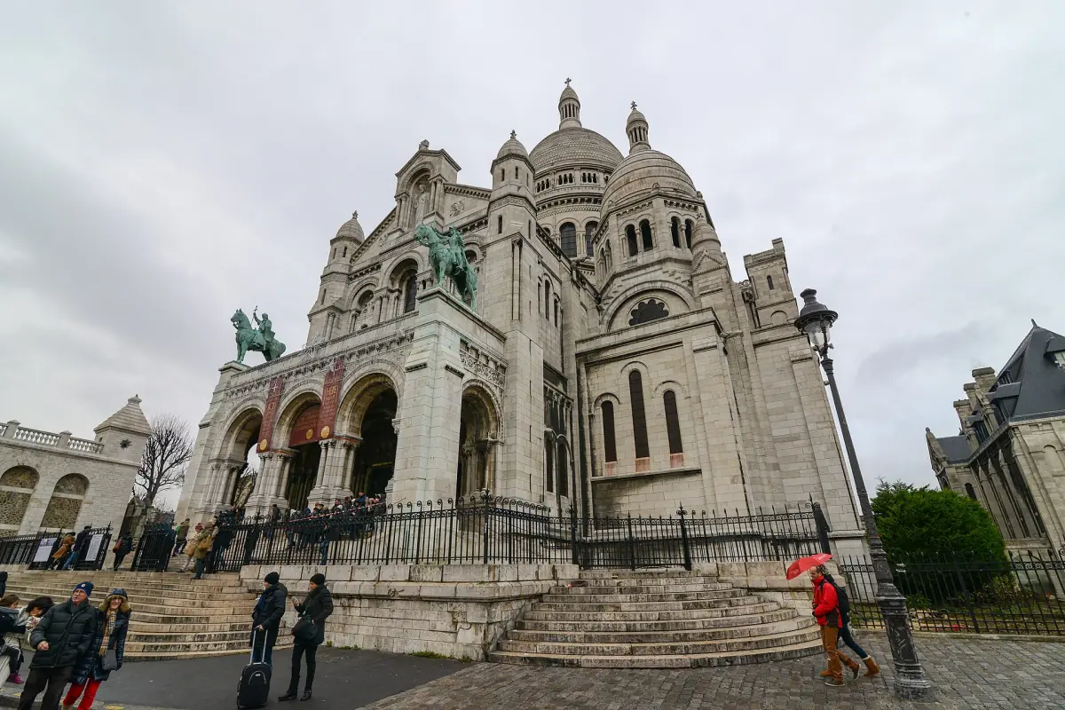 The steps up to the basilica entrance
