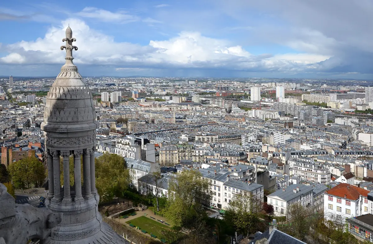 View over Paris from the dome gallery